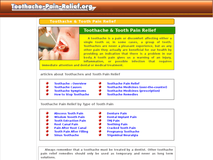 www.toothache-pain-relief.org