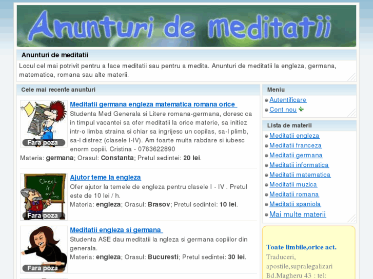 www.anunturi-meditatii.ro