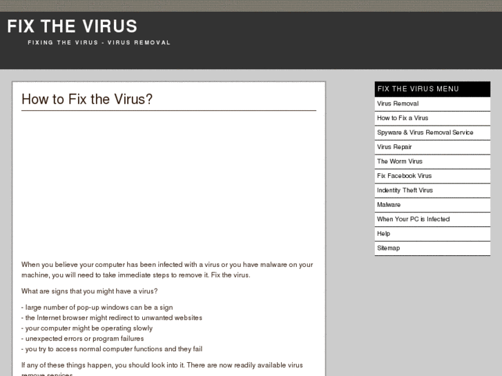 www.fixthevirus.com