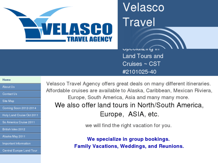 www.velascotravelagency.com