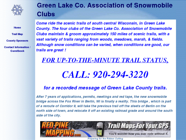 www.greenlakecountysnowmobiletrails.com