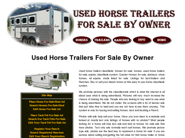 www.usedhorsetrailersforsalebyowner.com