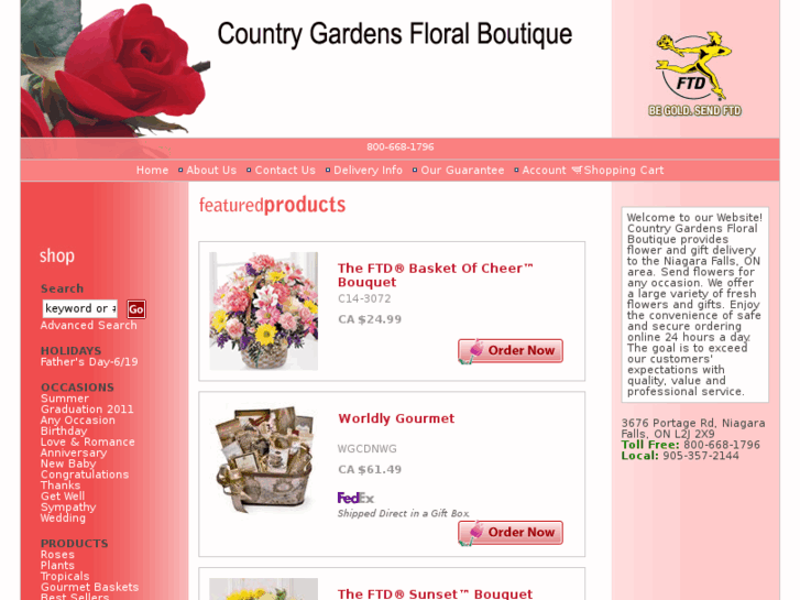 www.countrygardens-florist.com