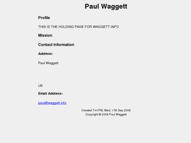 www.waggett.info