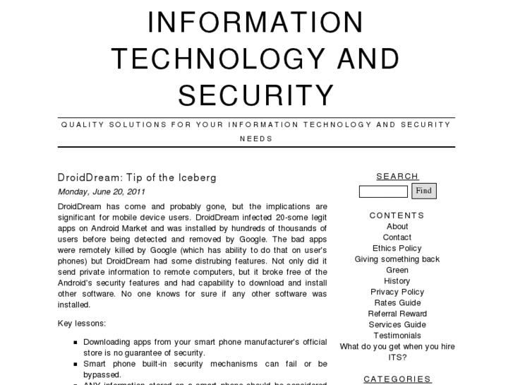 www.informationtechnologyandsecurity.com