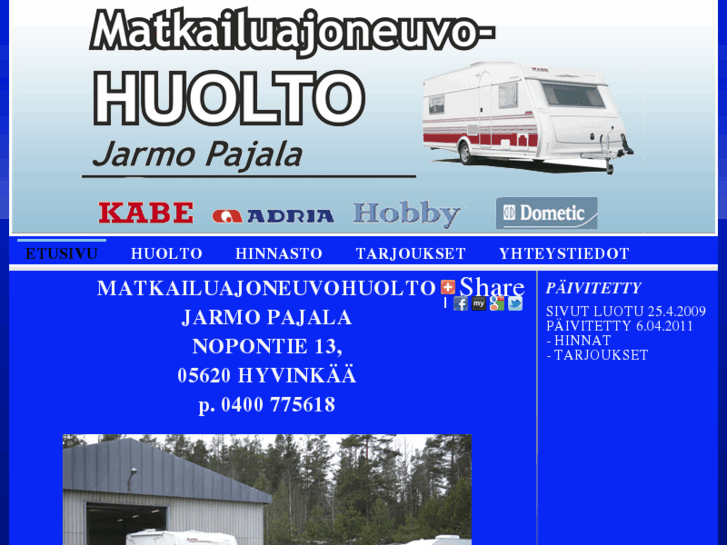 www.matkailuajoneuvohuolto.net