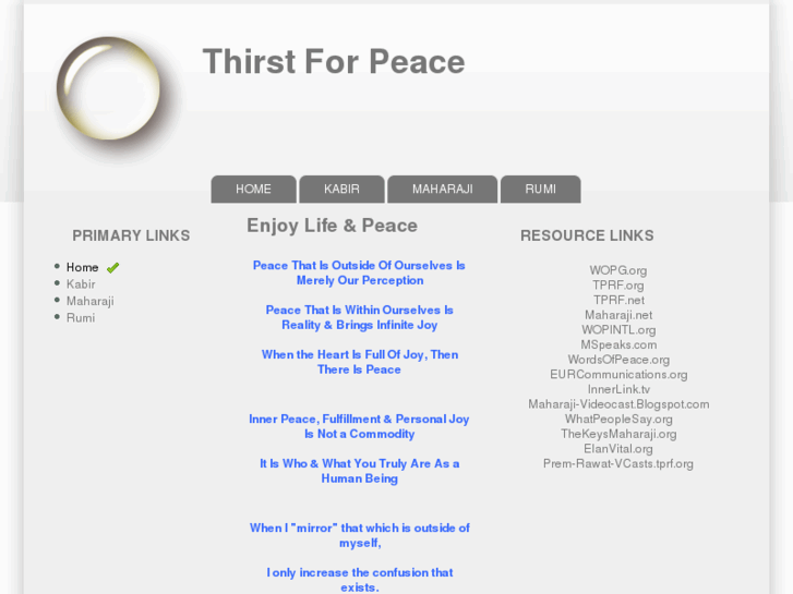 www.thirstforpeace.com