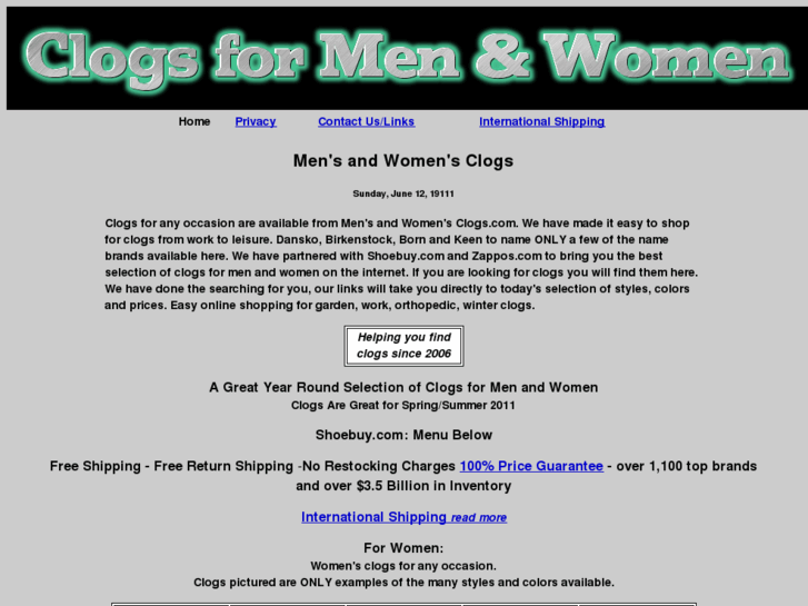 www.menswomensclogs.com