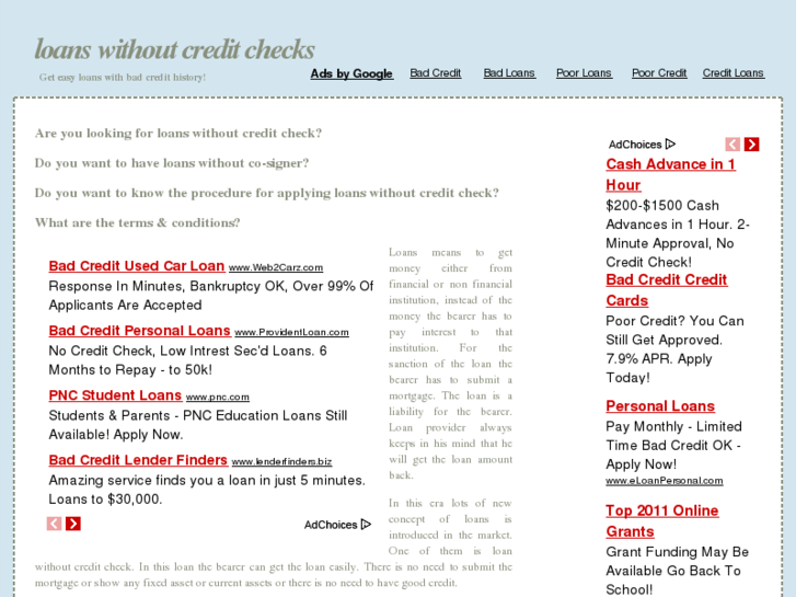 www.loanswithoutcreditchecks.org