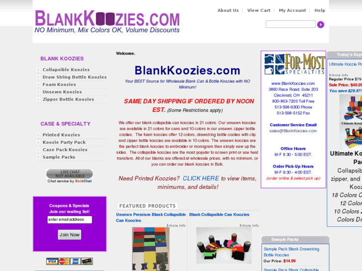 www.blankkoozies.com