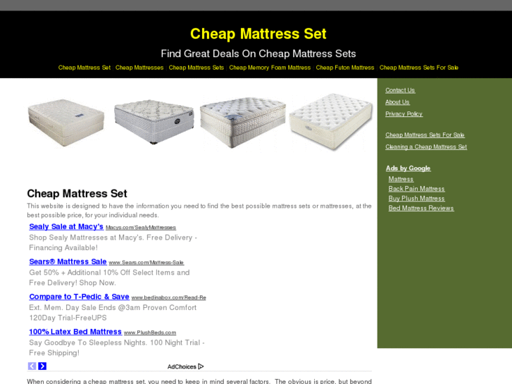 www.cheap-mattress-set.com