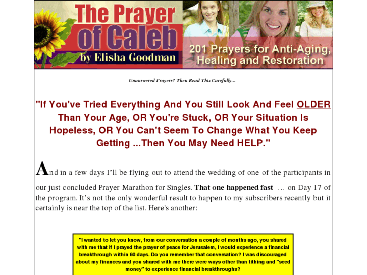 www.prayerofcaleb.com