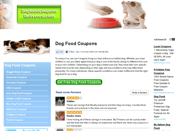 www.dogfoodcouponsdelivered.com