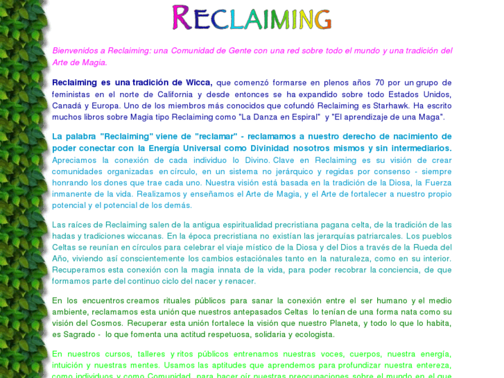 www.reclaimingspain.org