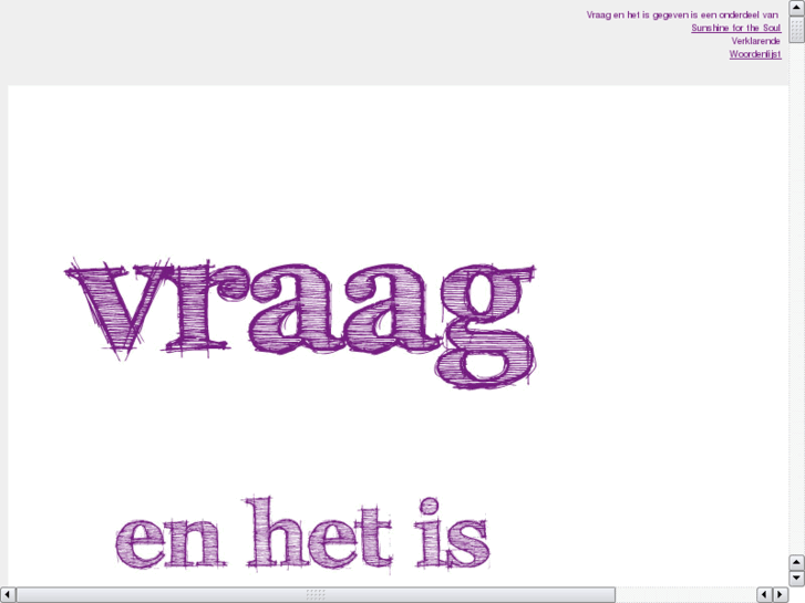 www.vraagenhetisgegeven.nl