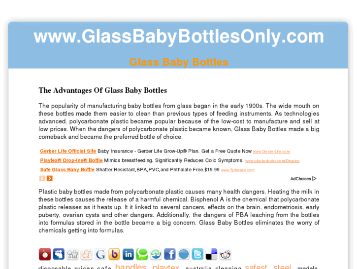 www.glassbabybottlesonly.com