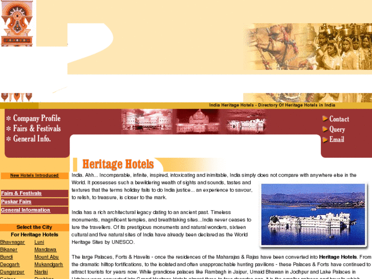 www.indiaheritagehotels.com