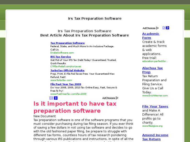 www.irstaxpreparationsoftware.com