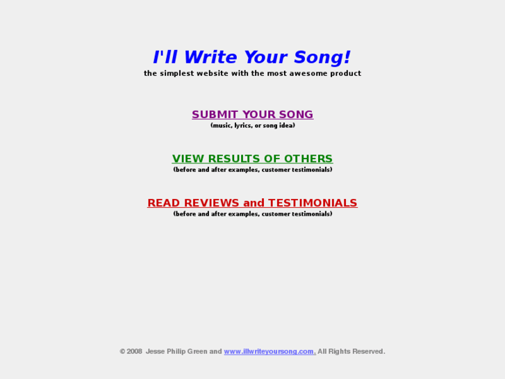 www.iwillwriteyoursong.net
