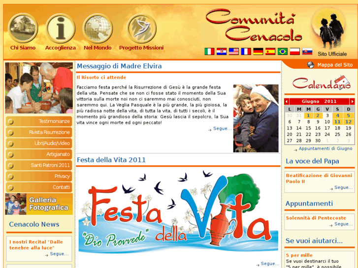 www.comunitacenacolo.it