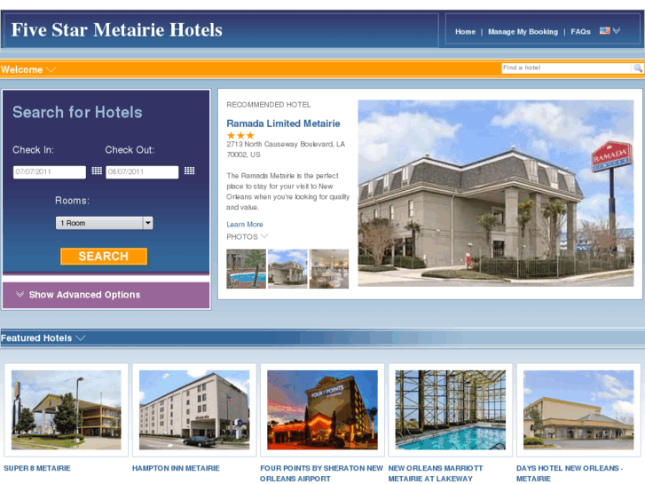 www.fivestarmetairiehotels.com