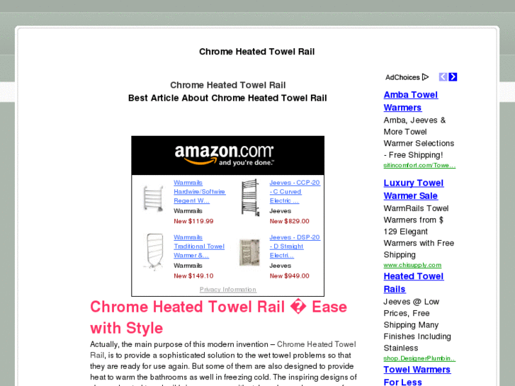 www.chromeheatedtowelrail.com