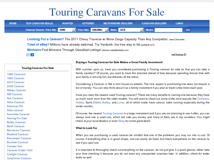 www.touringcaravanssale.com