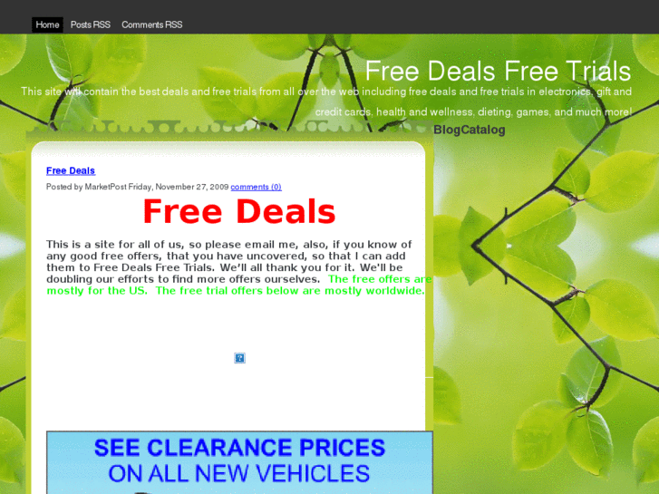 www.freedealsfreetrials.com