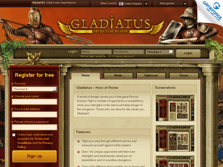 www.gladiatus.com