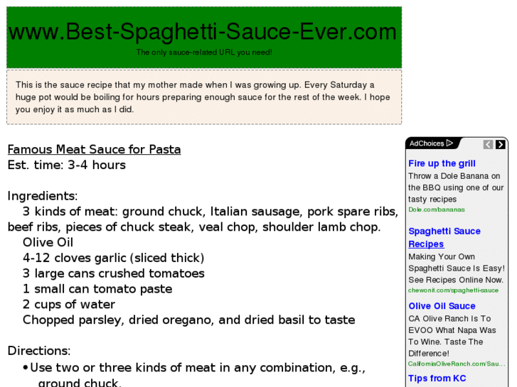 www.best-spaghetti-sauce-ever.com