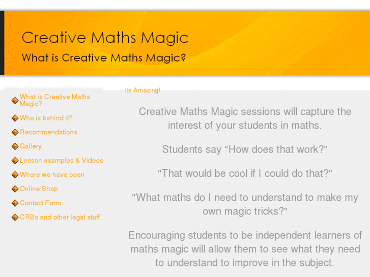 www.creativemathsmagic.com