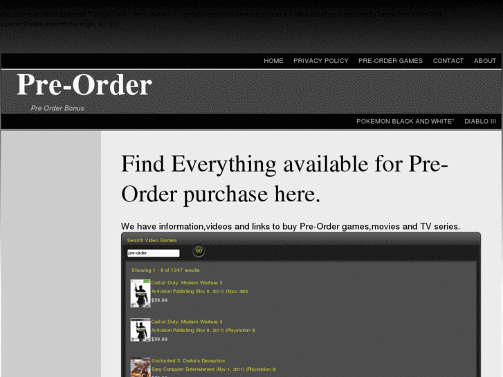 www.preordercentral.com