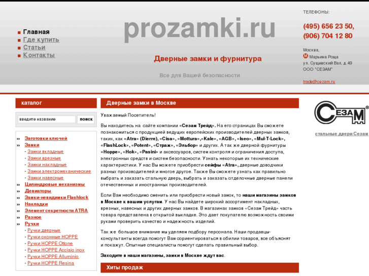 www.prozamki.ru