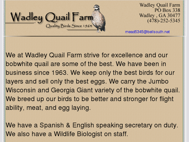 www.wadleyquailfarm.com