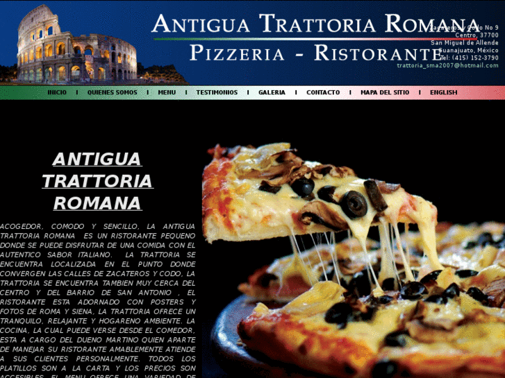 www.antiguatrattoriaromana.com