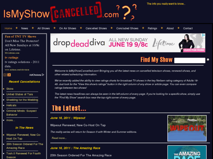 www.ismyshowcancelled.com