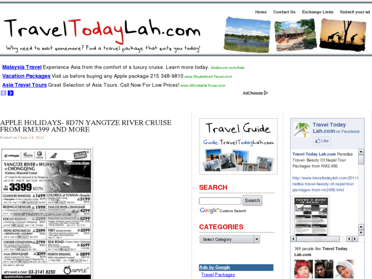 www.traveltodaylah.com