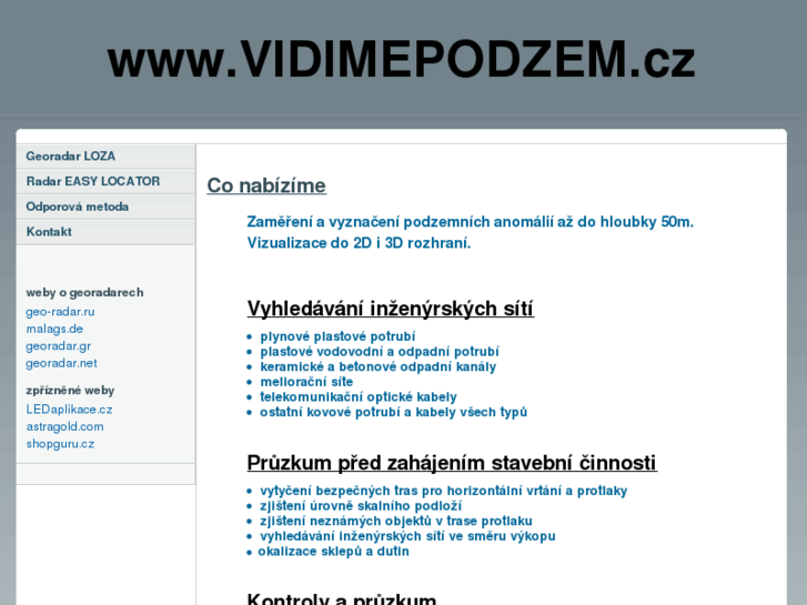 www.vidimepodzem.cz