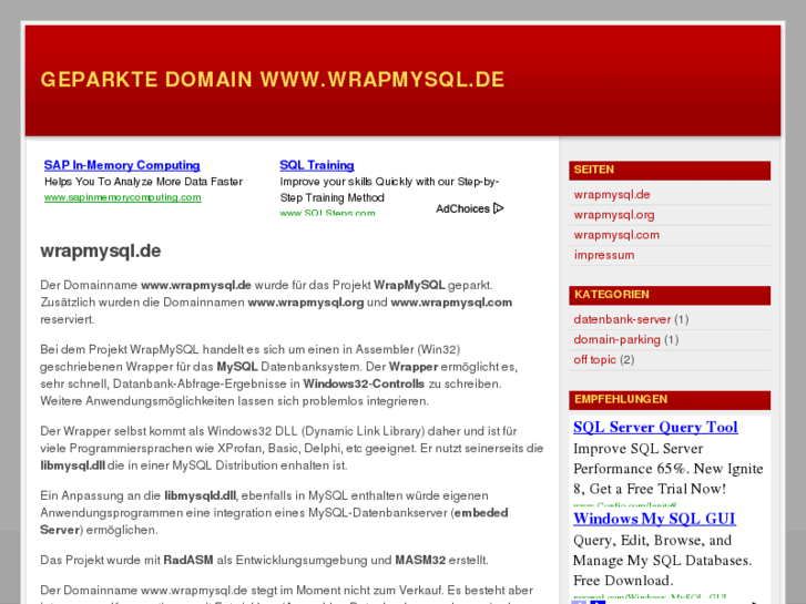 www.wrapmysql.de