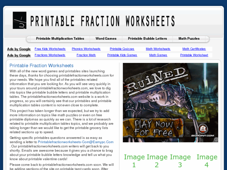 www.printablefractionworksheets.com