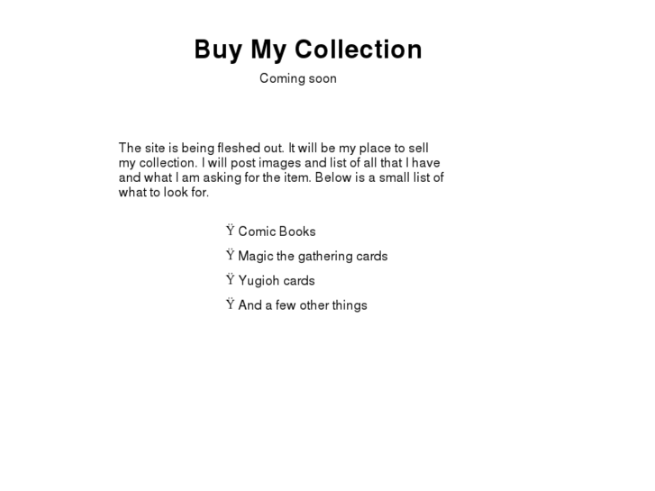 www.buymycollection.com