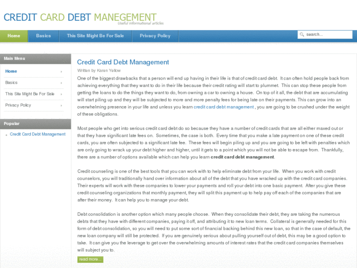 www.creditcarddebtmanagement.org