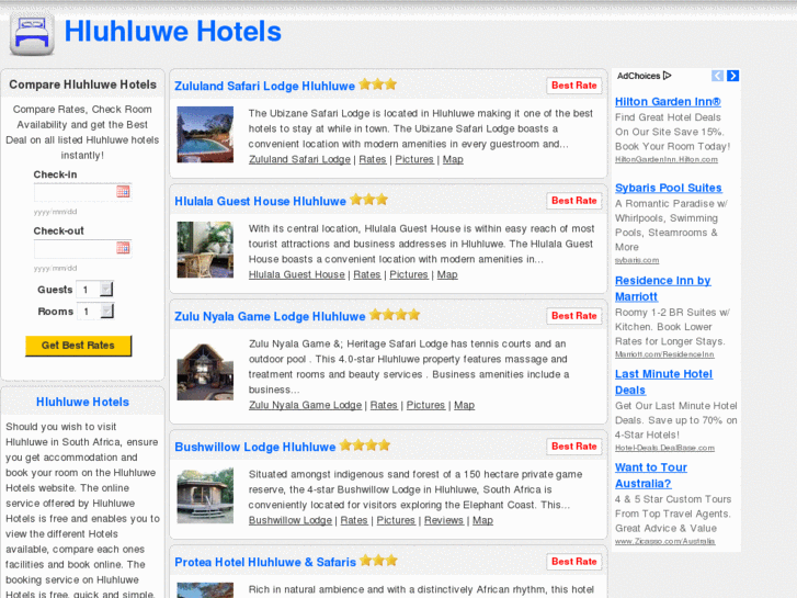 www.hluhluwehotels.com