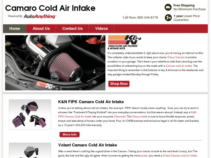 www.camarocoldairintake.com