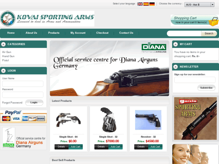 www.kovaisportingarms.com