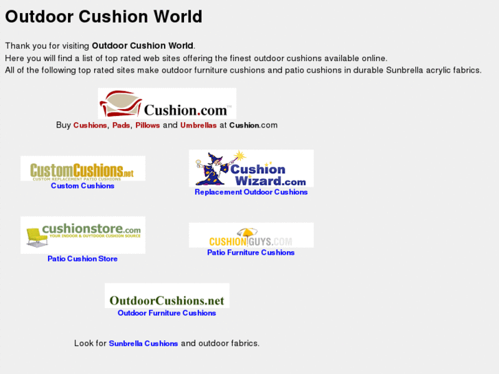 www.outdoorcushionworld.com
