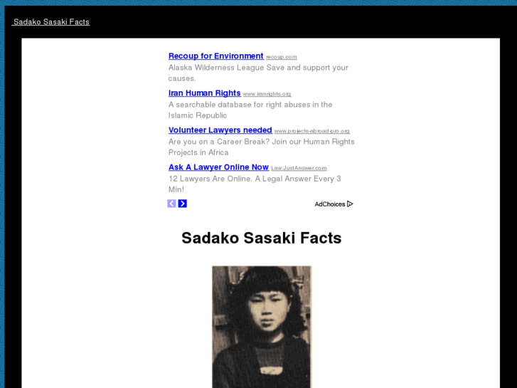 www.sadakosasakifacts.com