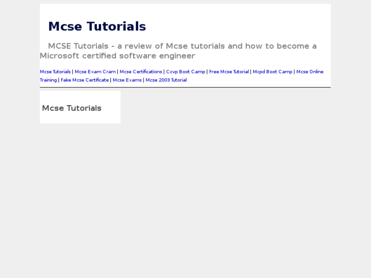 www.mcsetutorials.info