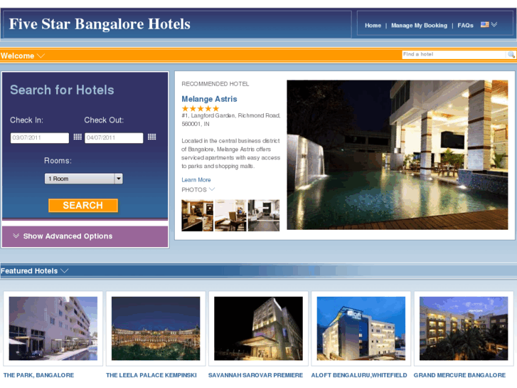 www.fivestarbangalorehotels.com