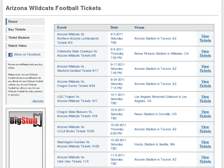 www.arizonawildcatsfootballtickets.net